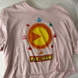 MAD‎ ENGINE Pac-Man Graphic T-Shirt Pink Womens Size M